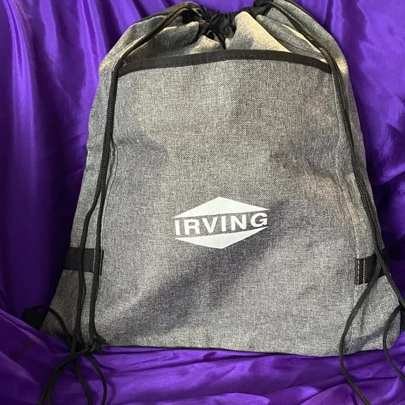 Irving Gray Drawstring Backpack - Picture 2 of 6